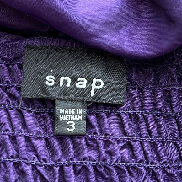 Snap Purple Beaded Halter Bubble Mini Dress – Size 3 (Women's Size 0) - Picture 7 of 8